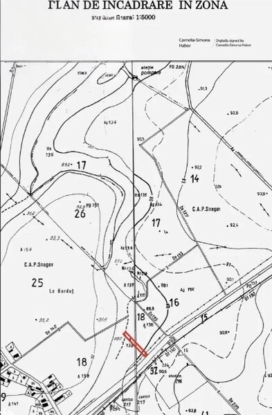 Teren intravilan de vanzare in Snagov, 995 mp, langa padure!
